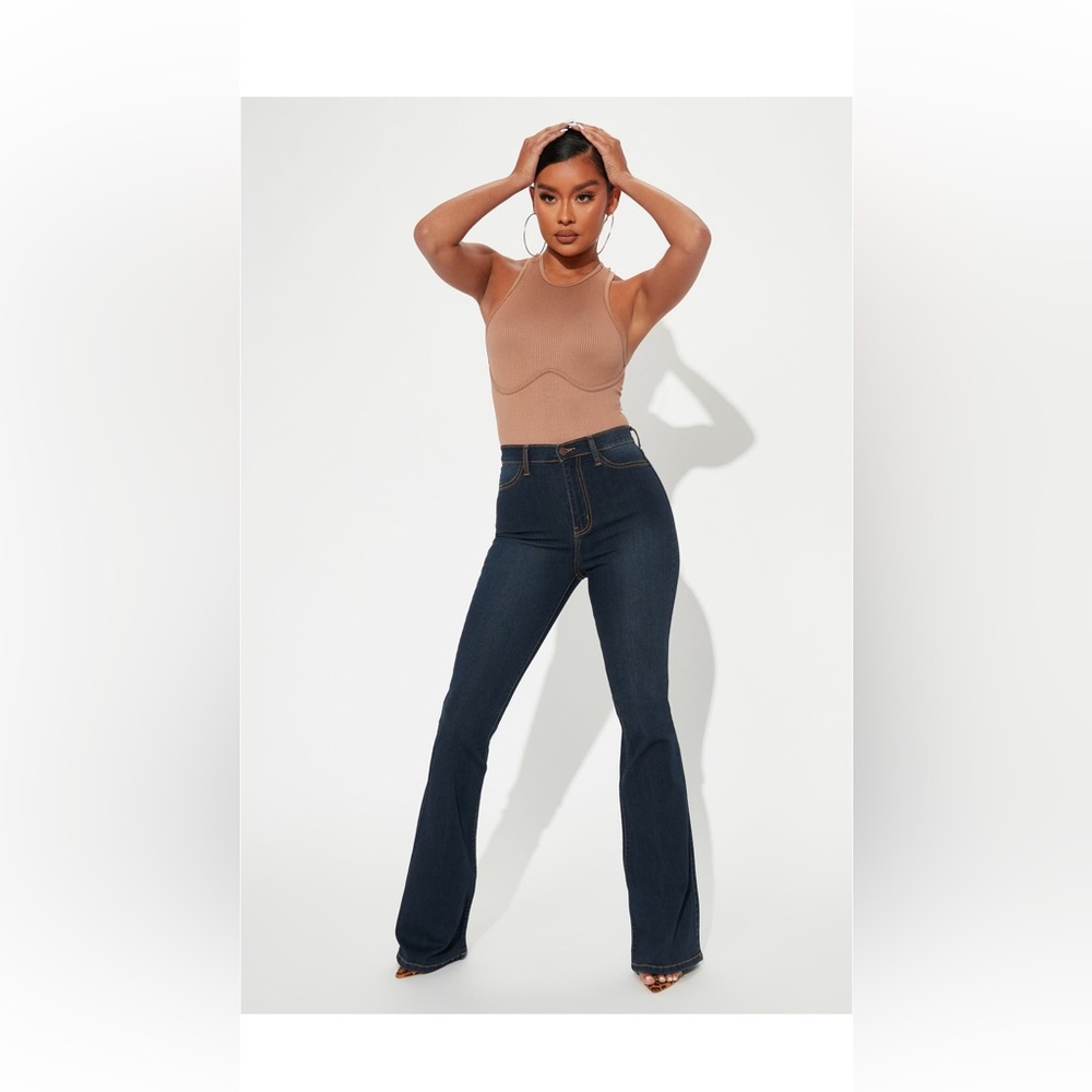 Tall Deep In My Soul Flare Jeans - Dark Denim